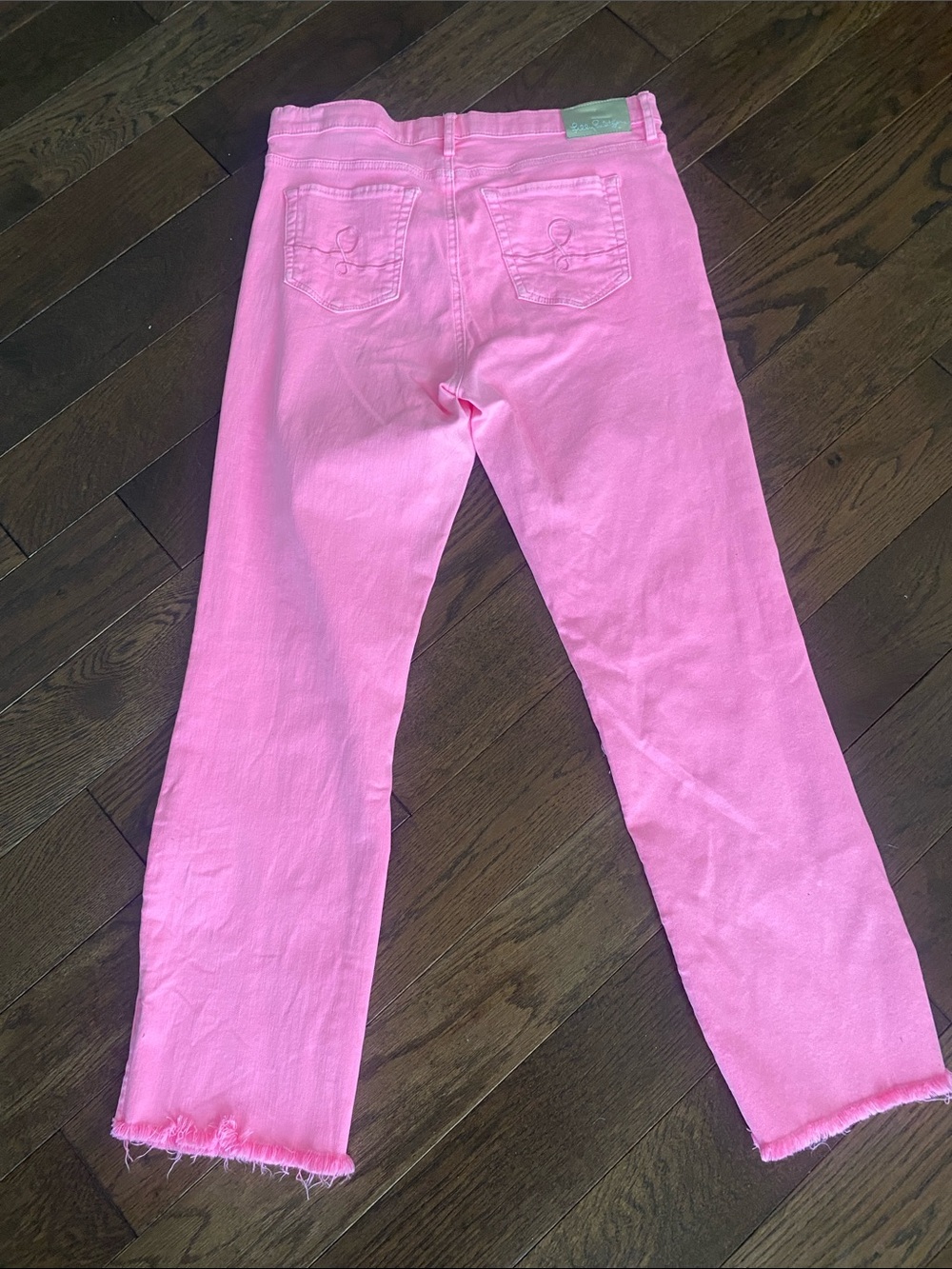 Lilly Pulitzer Neon Pink Cropped Straight Jeans - Picture 2 of 10